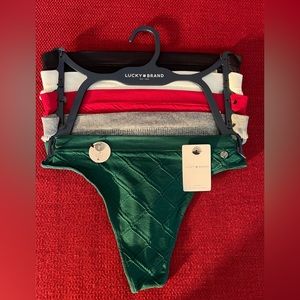 LUCKY BRAND 5 SEAMLESS THONGS NWT